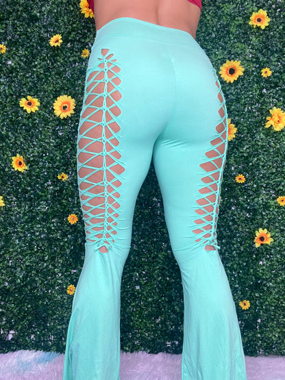 Turquoise Weaved Flares