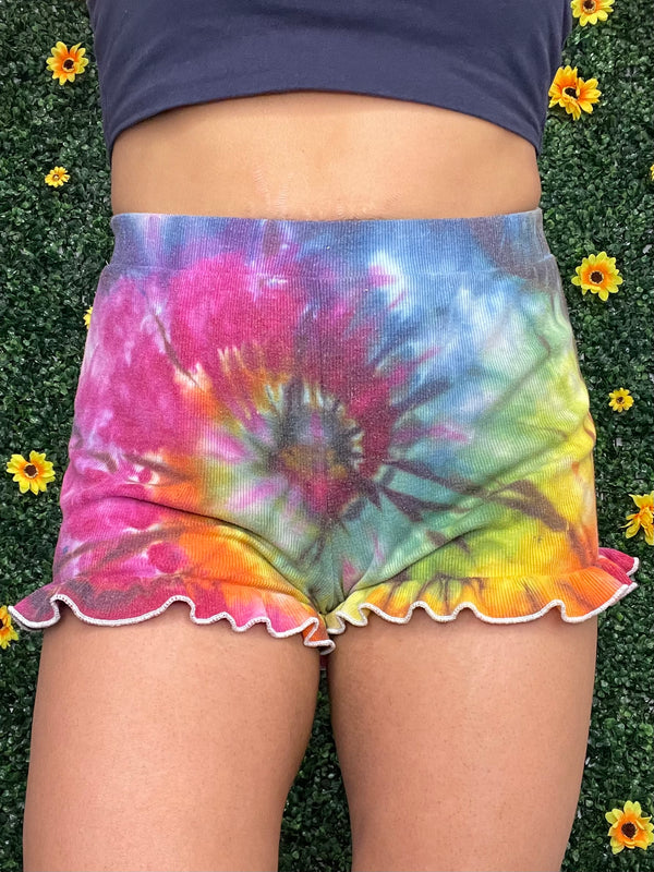 Rainbow Tiedye shorts