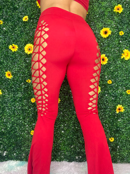 Red Weaved Flares