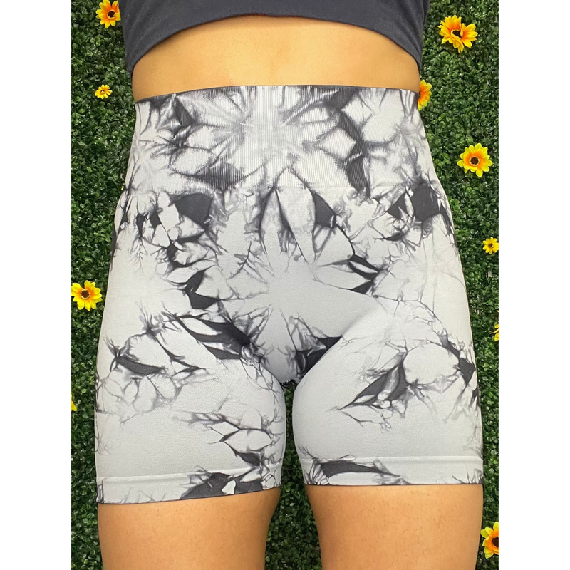 Grey Tiedye Gym Shorts