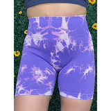 Purple Tiedye Gym Shorts