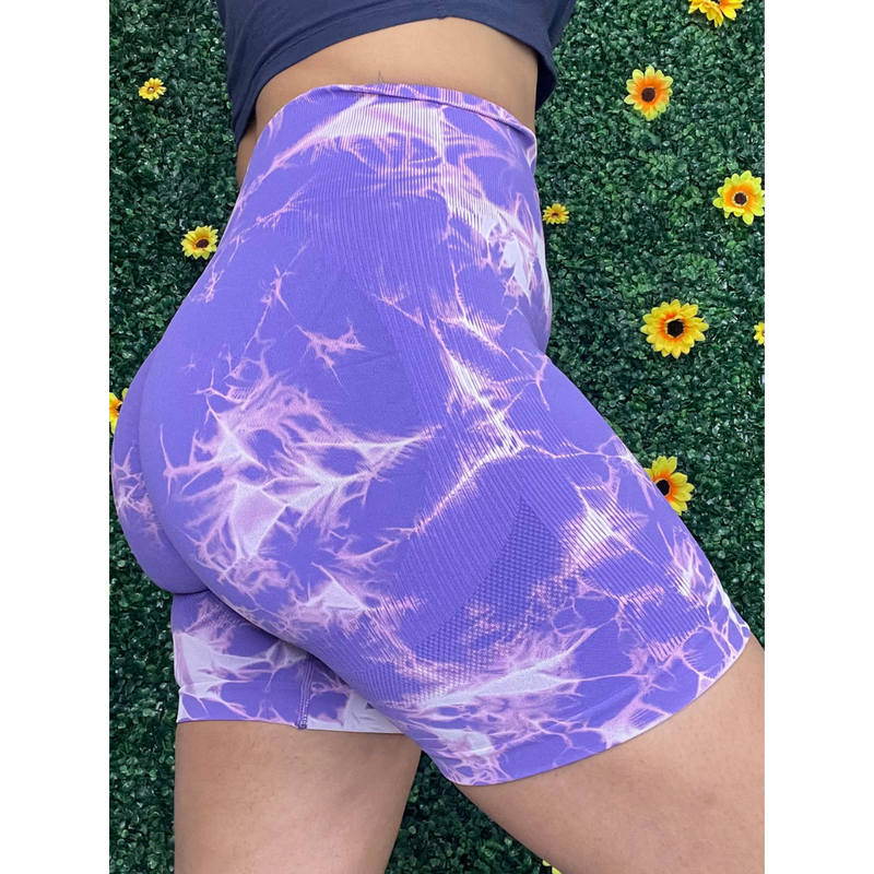 Purple Tiedye Gym Shorts