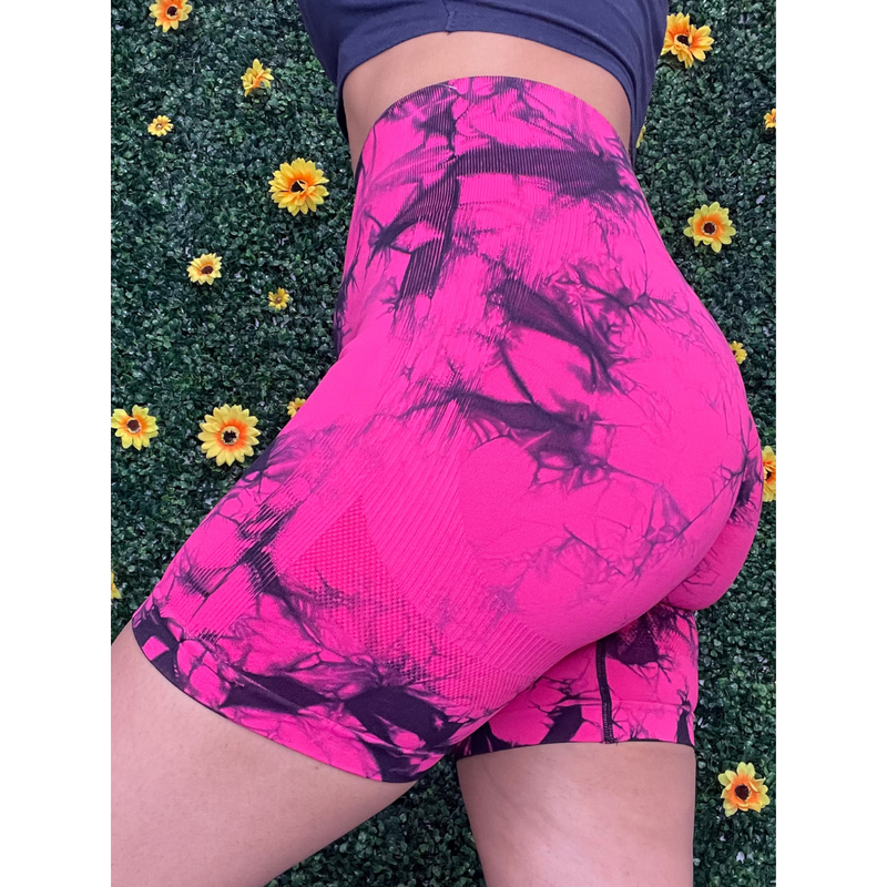 Pink Tiedye Gym Shorts