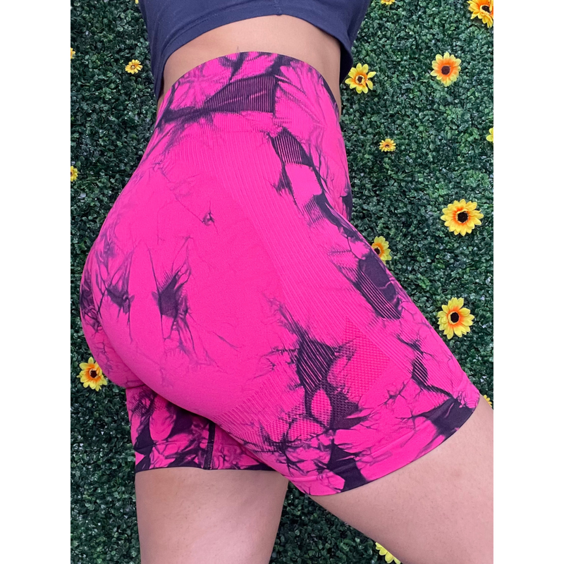 Pink Tiedye Gym Shorts