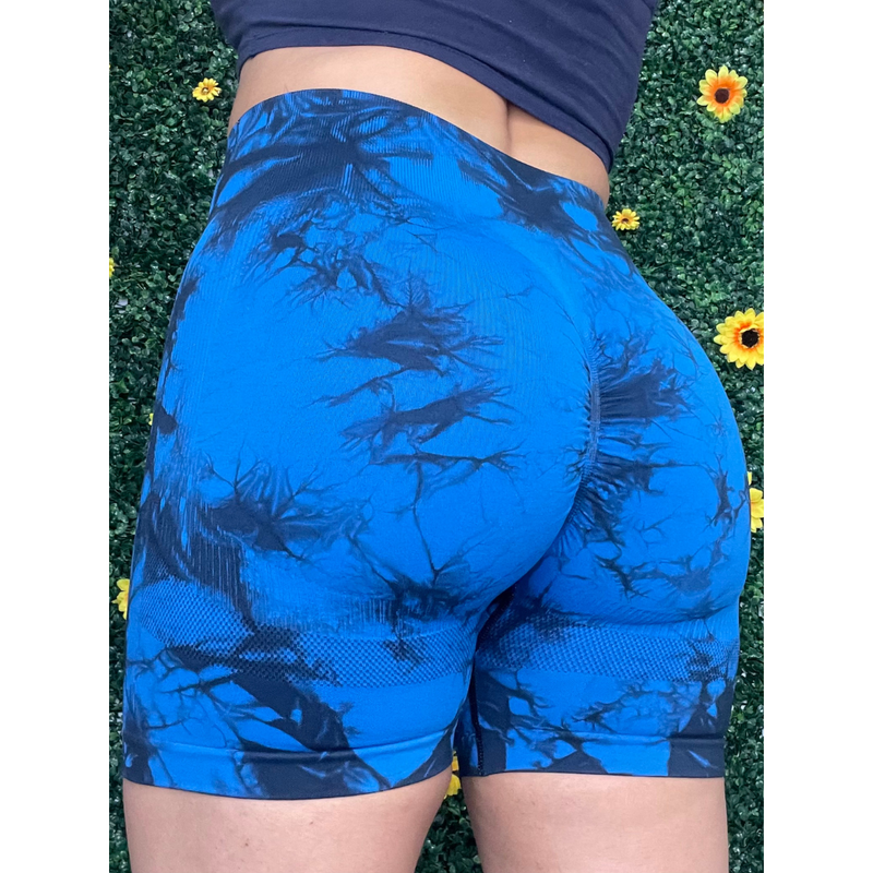 Blue Tiedye Gym Shorts