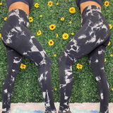 Black Tiedye Leggings