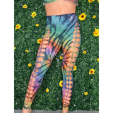 Rainbow weaved leggings