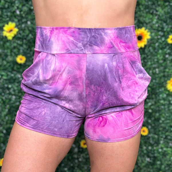 Pink Tiedye Shorts