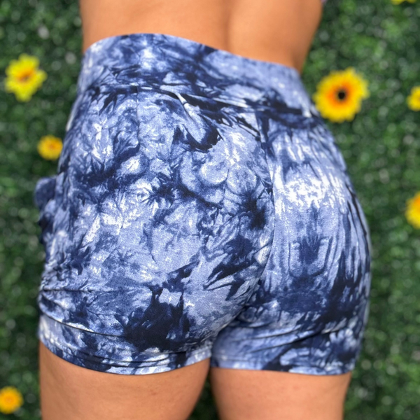 Blue Tiedye Shorts