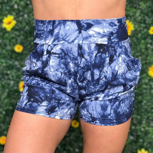 Blue Tiedye Shorts