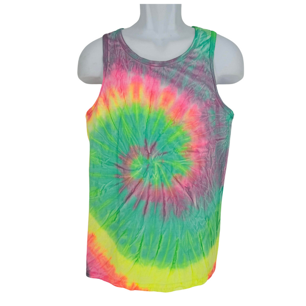 Neon Spiral Tiedye Tank